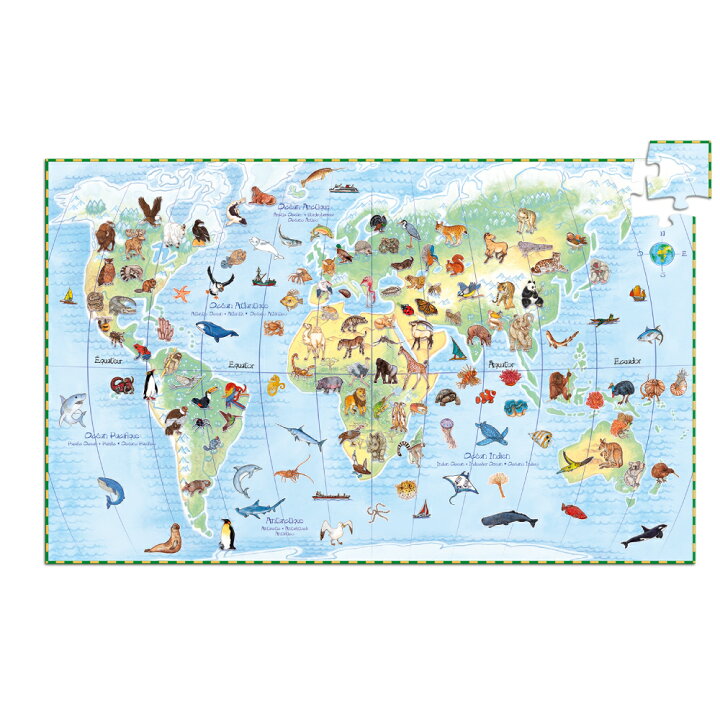 楽天市場】世界地図パズル 5歳ジグソーパズル 100ピース 動物 世界地図 