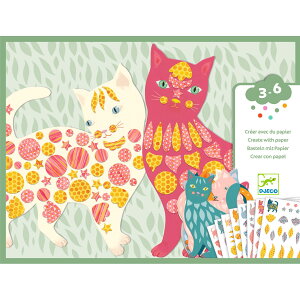 工作キット ネコ 猫 ねこ ペーパークラフト 紙工作 自由研究 夏休み 学芸会 ペット 動物 生き物 立体 工作キット 3歳 男の子女の子 コラージュ クラフトキット 親子工作 動物 知育玩具 幼児 3