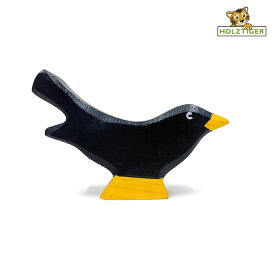 holztiger 木製玩具 木のおもちゃ 知育玩具 2歳 3歳 カラス 烏 とり 鳥 インテリア 雑貨 おしゃれ かわいい 置物 誕生日 女の子 男の子 プレゼント HOLZTIGER ホルツタイガー ブラックバード