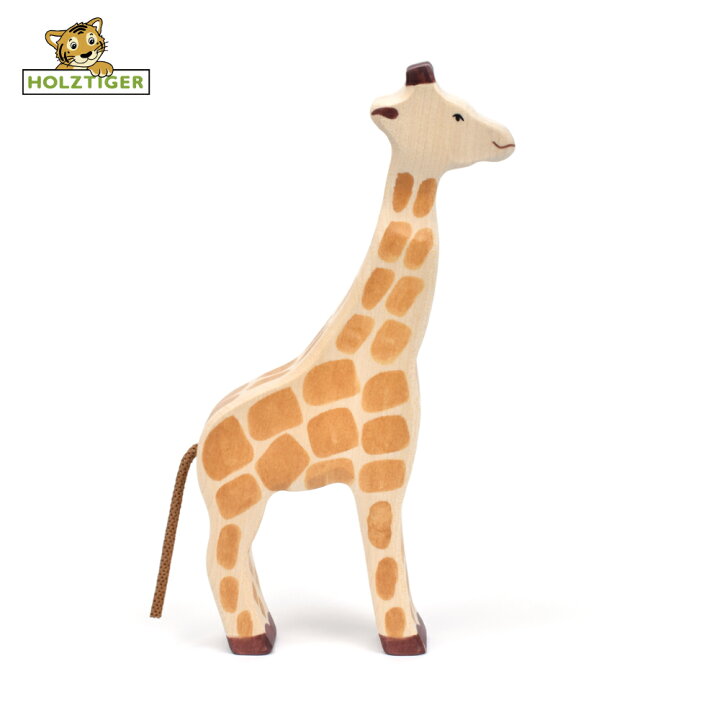 楽天市場】holztiger 木製玩具 フィギュア 木のオブジェ 動物 キリン 