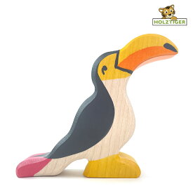 holztiger 木製玩具 フィギュア 動物 とり 鳥 アニマル インテリア 人形 置物 雑貨 縁起物 小物 可愛い お洒落 木製 ドイツ 積み木 南国 トロピカル HOLZTIGER ホルツタイガー トゥーカン