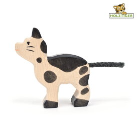 【6/5と6/10ポイント10倍】 holztiger 木製玩具 木のおもちゃ 猫 3歳 誕生日プレゼント ギフト 出産祝い 贈り物 木製雑貨 おしゃれ 木彫り 置物 人形 ねこ HOLZTIGER ホルツタイガー キャット スモールブラック&ホワイト