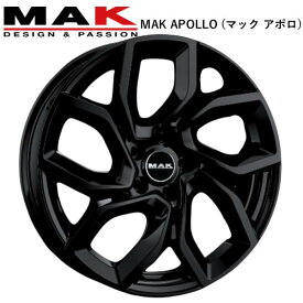 MAK APOLLO (マック アポロ) 18x7.0 +25 4H/108 GB（グロスブラック） 65.1Φ専用 x 4本　※シトロエン C3 DS3 DS4(11/9〜) C5 DS5 プジョー 307 5008(13/2〜)