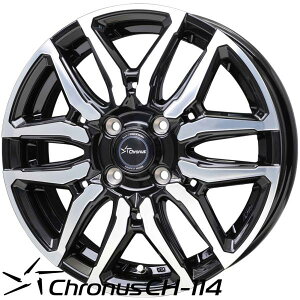 HOT STUFF �z�b�g�X�^�b�t Chronus�i�N���m�X�jCH-114 16x6.0 +45 4H/100 BK/P�i�u���b�N�|���b�V���j x4�{
