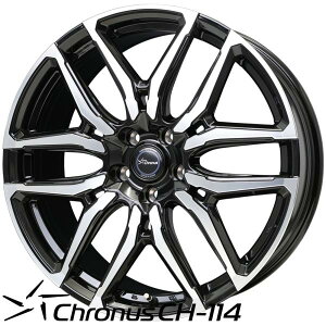 HOT STUFF �z�b�g�X�^�b�t Chronus�i�N���m�X�jCH-114 20x8.0 +38 5H/114.3 BK/P�i�u���b�N�|���b�V���j x4�{
