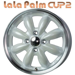 ��New�� LaLaPalm Cup2�y�����p�[�� �J�b�v2�z14x4.5 �{45 4H/100 �p�[���z���C�g/�����|���b�V���iPW/����P�jx4�{�Z�b�g