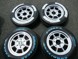 ★数量限定★HAYASHI RACING【ハヤシレーシング】STH 16x7.0 ＋35 6H/139.7 ブラックポリッシュ（BK/P) x4 本 ※GOODYEAR EAGLE＃1 NASCAR PLUS ナスカープラス 215/65R16 109/107C LT規格 ホワイトレタータイヤ