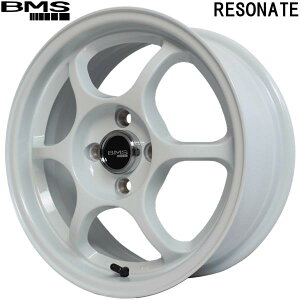 森田システム BMS【ビーエムエス】RESONATE(レソネイト)15x6.5 +40 4H/100 グロスホワイト(GW)x4本