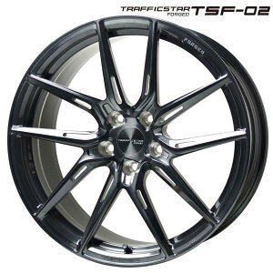 HOTSTUFF�y�g���t�B�b�N�X�^�[�zTFS-02 20x8.5 �{43 / 20x9.5 �{38 5H/114.3 �u���b�V���h���u���b�N�N���A�iBRSC�jx4�{�@��7