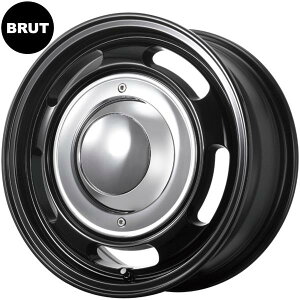 BRUT�y�u���[�g�zBR-00 17x6.0 +45 6H/139.7 �~���^���[�u���b�N�iMLB�jx4�{ ��1 �t���Z���^�[Low�^�C�v�L���b�v�i�N���[���j