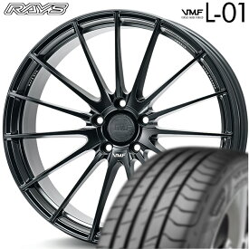 ★数量限定★ レイズ VMF L-01 21x8.5 +40 5/120 セミグロスブラック（SG）x4本 ●厳選国産タイヤ● 245/40R21