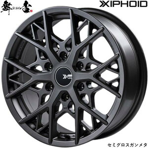 舞杏 BUAN JAPAN(カズキオート)【XIPHOID】ゼフォイド 17x6.5 +38 6H/139.7 セミグロスガンメタ(SGGM)x4本