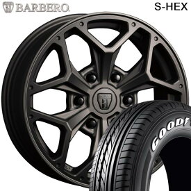 ★数量限定★ クリムソン【バルベロ】BARBERO S-HEX 17x6.5 ＋38 6H/139.7 マットガンブラック（MGB）x4本 ※GOODYEAR EAGLE#1 ナスカープラス 215/60R17