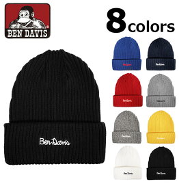 ニット帽 BEN DAVIS ベンデイビス 楽天 ニット 帽子 キャップ メンズ レディース キッズ こども ニットキャップ ビーニー beanie 刺繍 ステッチ ブランドロゴ コットン ミックス 暖かい あったか Mix Knit Cap ワッチ ワッチキャップ シンプル おしゃれ ストリート