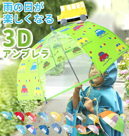 傘 キーストーン Keystone 楽天 透明窓付き 45cm 45センチ キッズアンブレラ キッズ 子供用 幼稚園 保育園 小学校 通園 通学 男の子 女の子 レイングッズ 雨傘 3Dビューアンブレラ 立体傘 立体的 飾り付き こども