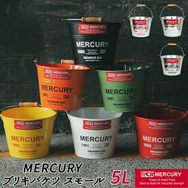 マーキュリー バケツ 楽天 MERCURY 雑貨 おしゃれ ブリキバケツ スモール 小さめ ブリキ スチール ガーデニング 花壇 植木鉢 鉢植え 鉢カバー ガレージ カー用品 ゴミ箱 掃除用品