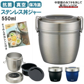 弁当箱 保温 保冷 丼 通販 スケーター 570ml ランチジャー 2段 二段 ランチボックス お弁当箱 おしゃれ シンプル 無地 SKATER STLBD6AG 抗菌 超軽量真空ステンレス丼ジャー 保温ランチジャー 保温弁当箱 お弁当