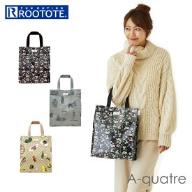 ルートート トートバッグ ROOTOTE 1351 楽天 軽量 軽い トート レディース 撥水 はっ水 ラミネート 通勤 通学 A4 縦 レッスンバッグ サブバッグ マチあり 手持ち 手提げ 肩掛け おしゃれ 大人 かわいい イタリア 名所 イラスト デザイン A-quatre アーキャトル