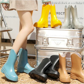 レインブーツ ショート レディース 楽天 ショートブーツ 長靴 レイン ブーツ レインシューズ ミドル 丈 防水 滑り止め 雨靴 雨 雪 通学 通勤 おしゃれ 可愛い シンプル 無地 雨具 レイングッ