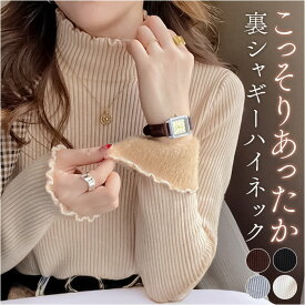 カットソー 長袖 レディース ハイネック 楽天 あったか 裏起毛 シャツ トップス タートルネック tシャツ 防寒 インナー 秋冬 プルオーバー ゆったり 無地 厚手 暖かい 上品 通勤 レディースファッション オフィスカジュアル カジュアル 冬 暖か