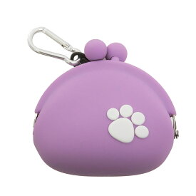 がま口 ピージーデザイン p+g design 楽天 散歩用 おやつ入れ シリコン ガマ口 小銭入れ レディース かわいい サポート商品 小物入れ おしゃれ 盲導犬育成事業 犬の足あと 肉球 イヌ 犬雑貨 財布 ケース ライトグリーン ライトブルー ライトパープル ライトピンク