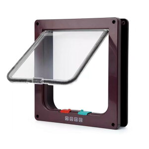 キャットドア 開閉ロック機能付き 楽天 トンネル 穴 出入口 出入り口 扉 ドア 壁 ペットドア 鍵 カギ ネコ 猫 ねこ 小型犬 ペット用品 4way すきま風防止 自由 外出 取付 取り付け 簡単 便利 リ