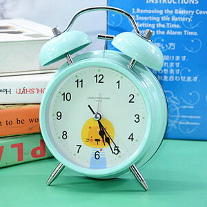目覚まし時計 ベル 動物 楽天 時計 めざまし時計 目覚まし アナログ時計 アナログ アラームクロック アラーム クロック 置時計 卓上 置き時計 めざまし ダブルベル ツインベル 起きれる かわ