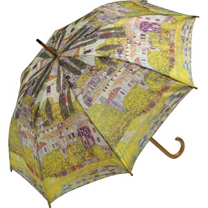 ジャンプ傘 レディース 楽天 レディース傘 58.5cm 約60cm ワンタッチ傘 雨傘 長傘 傘 カサ かさ グラスファイバー 大人 名画 可愛い かわいい おしゃれ ギフト 婦人傘 母の日 木製ハンドル 雨の