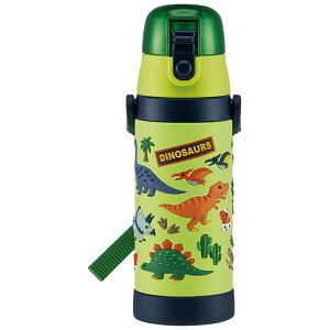 SKATER スケーター 水筒 キッズ 直飲み SDPV5 楽天 ステンレス ステンレスボトル ダイレクトボトル 日本製 480ml ワンタッチ 立体プリント 3D ロック付き 保冷 保温 ベルト付き 女の子 男の子 子供