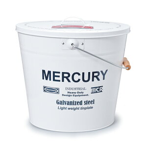 マーキュリー バケツ 楽天 ブリキ 蓋つき 蓋付き フタ付 ふた付き おしゃれ ガーデニング シンプル MERCURY ゴミ箱 ダストボックス オーバル 楕円 収納 アメリカン DIY 掃除用品