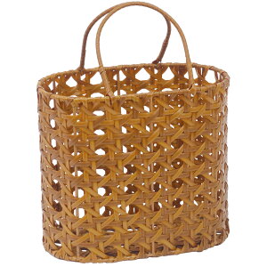 UTILE 洗えるバスケット 楽天 八つ目編み ハンドル付き カゴ かご バスケット 持ち手付き 籠 洗える バッグバスケット 収納 おしゃれ PPラタン ナチュラル 北欧 オシャレ シンプル ユティルオ