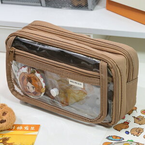 ペンポーチ 透明 楽天 ふでばこ 筆箱 クリアペンケース ペンケース 痛ペンケース クリア 大容量 筆入れ 推し活 コスメポーチ 中学生 高校生 小学生 おしゃれ ポーチ シンプル オシャレ 女の