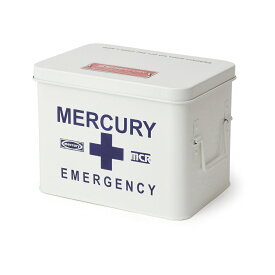 マーキュリー 雑貨 楽天 かわいい おしゃれ 大容量 救急箱 MERCURY エマージェンシーボックス スチール 薬 衛生用品 小物 整理 収納 収納ケース 収納ボックス 薬箱 薬入れ メイクボックス 男前 アメリカン雑貨