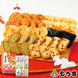 （※期日指定12月29日までお届け可）もち吉 干支煎「福」【国産米100％ 6種35枚 缶】【楽ギフ_のし】【楽ギフ_のし宛書】【楽ギフ_包装】【楽天スーパーSALE期間中2つのエントリーでポイント最大15倍】