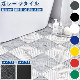 ＼年末感謝SALE★12%OFF／10~100枚セット ガレージタイル ガレージマット ガレージ 耐荷重10トン 車 バイク 駐車場 屋外 屋内 組立簡単 取り外し お手入れ簡単 滑り止め効果 床の汚れ防止 マットのみ エッジ＆コーナー付属しない あす楽 即納