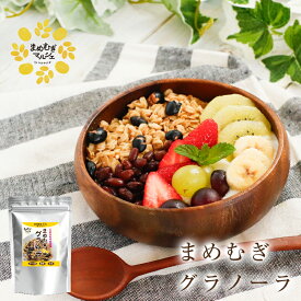 まめむぎグラノーラ（250g）2袋セット【 送料無料 】 もち麦 兵庫県産 キラリモチ 食物繊維 大麦 ヘルシー 長期保存 マルヤナギ
