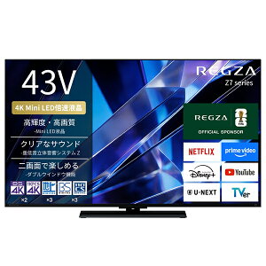 TVS REGZA �t���e���r ���O�U 43Z770S 43V�^ Bluetooth�Ή� 4K�Ή� BS�ECS 4K�`���[�i�[���� YouTube�Ή�