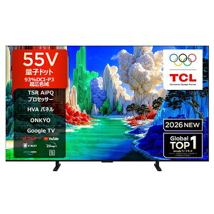TCL 4K�ʎq�h�b�g�t���e���r 55A400 Bluetooth�Ή� 4K�Ή� BS�ECS 4K�`���[�i�[���� YouTube�Ή�
