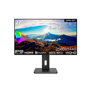JAPANNEXT �W���p���l�N�X�g PC���j�^�[ JN-27IPS4FLWQHDR-HSP 27�^ WQHD(2560×1440�j /���C�h