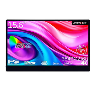 JAPANNEXT �W���p���l�N�X�g PC���j�^�[ JN-MD-IPS1563UHDR-T 15.6�^ 4K(3840×2160�j /���C�h �^�b�`�p�l��