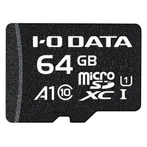 IODATA(ACEI[Ef[^) BMS-64GUA1 A1/UHS-I UHS Xs[hNX1Ή microSD[J[h 64GB ubN