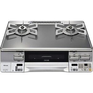 リンナイ ラクシエプライム ガステーブルコンロ(右強火) RTE65VAGPA-GR クリアミッドグレー/シルバー 約60cm