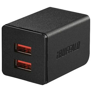 obt@[(BUFFALO) BSMPA2402P2TV[Y 2.4A USB}[d 2|[g^Cv BSMPA2402P2TBK ubN