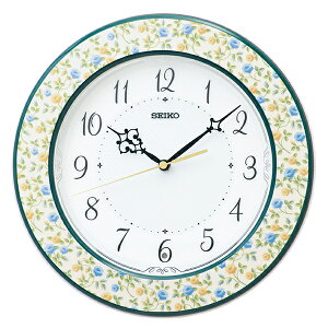 SEIKO セイコー 掛け時計 花模様光沢 KX266Y スタンダード アナログ 電波時計