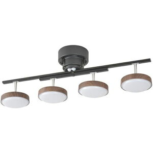 �I�[���d�@(OHM) LED4���V�[�����O���C�g LT-YLS4RC-K �_�[�N�u���E��