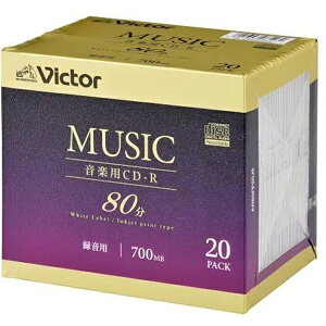 �r�N�^�[(Victor) AR80FP20J5 ���y�p 24�{�� CD-R 20���p�b�N 700MB 80��