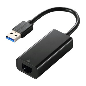 �G���R�� ELECOM�@1Gbps USB-A �L��LAN�A�_�v�^�[ EDC-GUA3V3-B �u���b�N