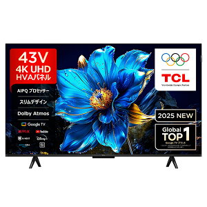 TCL �ʎq�h�b�g4K�t���e���r P7K�V���[�Y 43P7K 43V�^ GoogleTV �e�B�[�V�[�G��