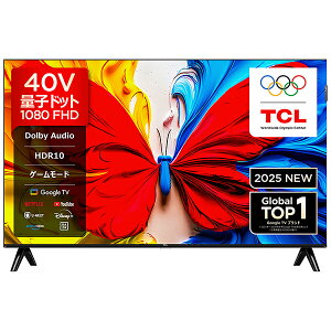 TCL �ʎq�h�b�g�t���e���r S5K�V���[�Y 40S5K 40V�^ GoogleTV �e�B�[�V�[�G�� Dolby Audio