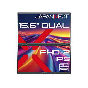 JAPANNEXT �W���p���l�N�X�g 2���PC���j�^�[ �f���A�����o�C�����j�^�[ JN-DMD-IPS156F USB-C�ڑ� 15.6�^ �t��HD ���C�h
